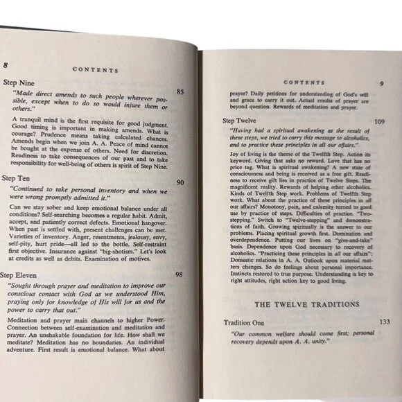 Twelve Steps Twelve Traditions Book Alcoholics Anonymous AA Eleventh Print 1972 - Picture 9 of 16